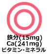 鉄分(15mg)Ca（241mg）ビタミンミネラル他美容成分豊富